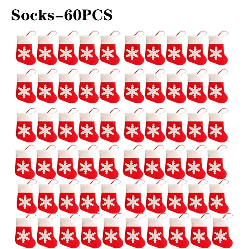 Christmas Stocking Tableware Holders 12–60pcs | Xmas Decor
