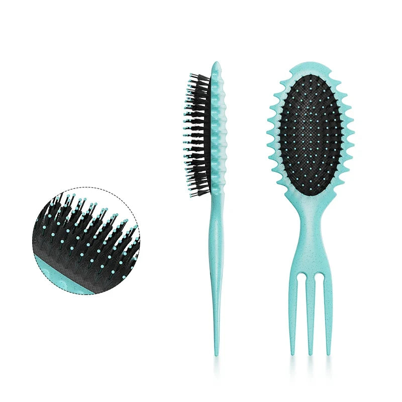 Curl Defining Boar Bristle Brush & Detangling Comb Set
