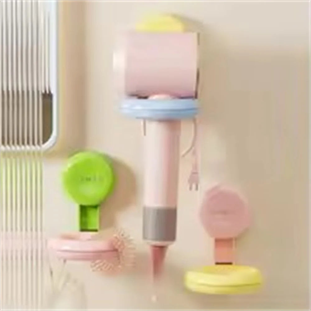 Wall-Mounted Hair Dryer Holder – Punch-Free Bathroom Shelf