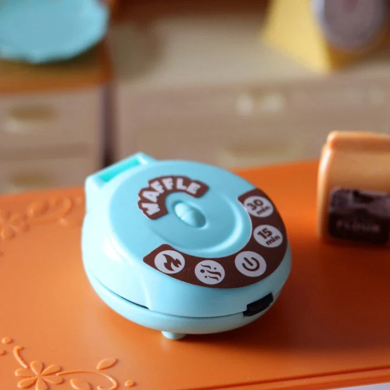 Miniature Waffle Maker Dollhouse Kitchen Toy – Pretend Play