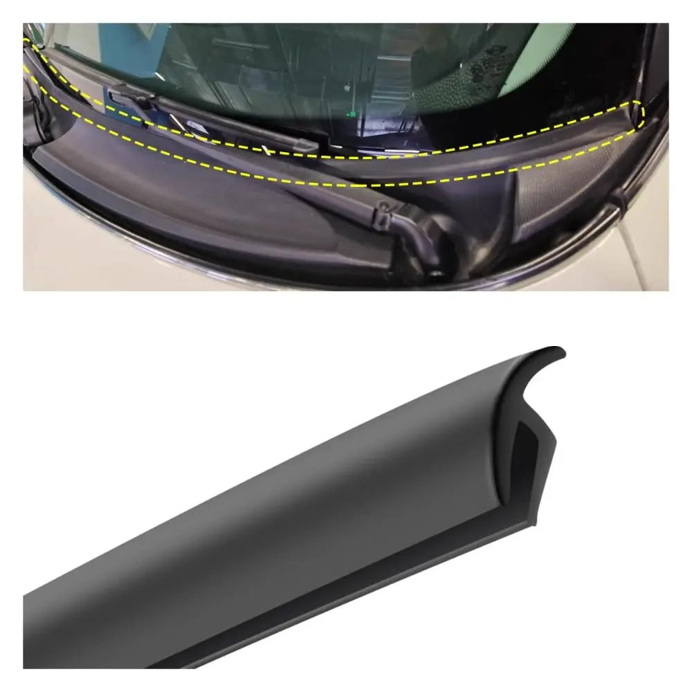 1 7M 5 6Ft Length Car Windshield Cowl Rubber Seal Strip H-shape