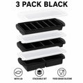 3-Pack Silicone Freezer Trays with Lids – 1 Cup Soup Molds