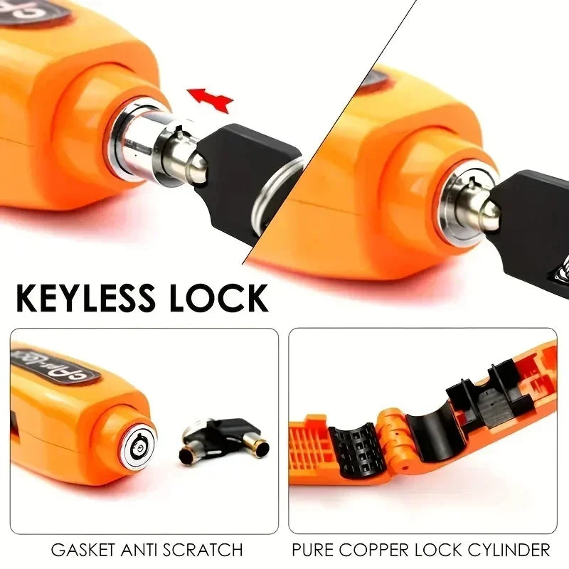 Mini Anti-Theft Handlebar Lock – Bike, Scooter & Motorcycle
