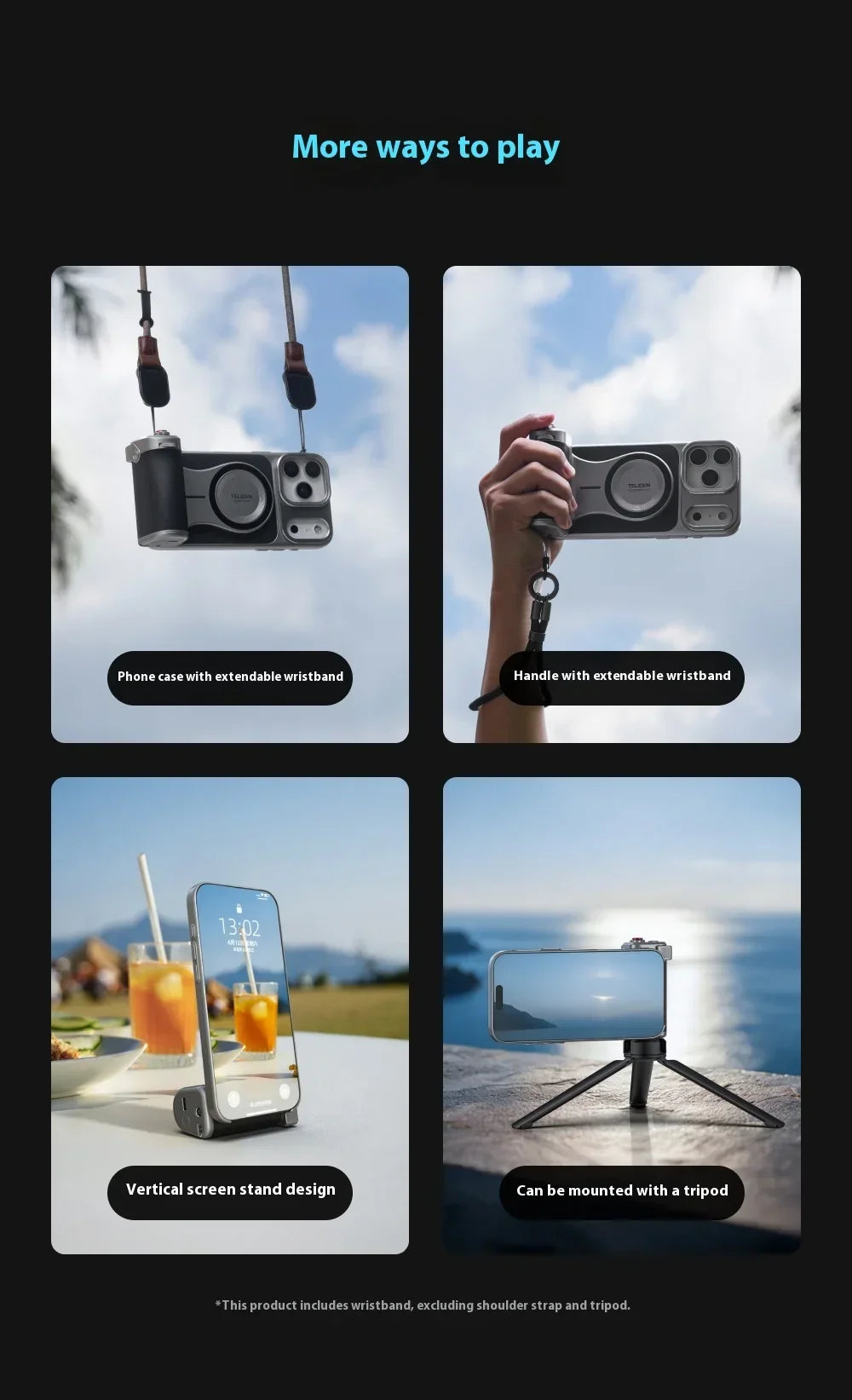 TELESIN Master Phone Camera Grip IPhone17 Max Magnetic Hand Holder
