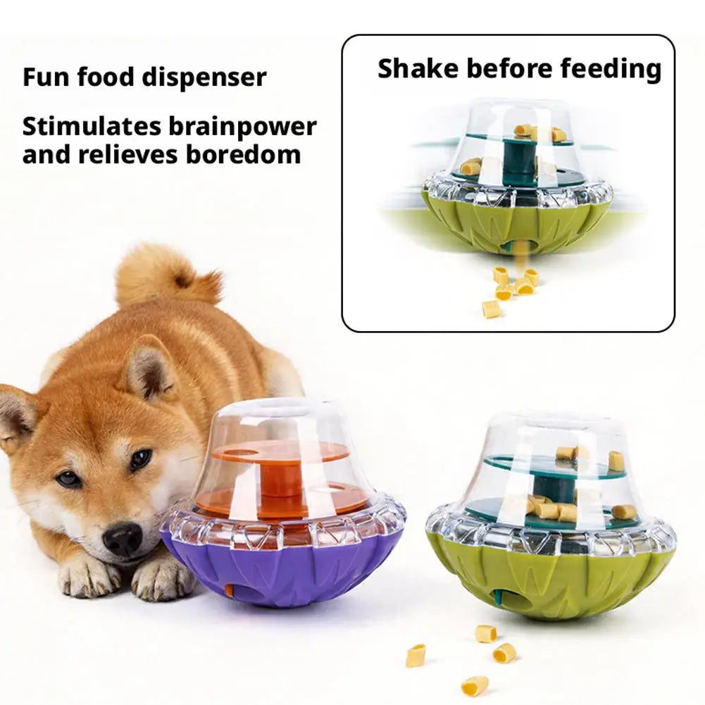 Dog & Cat Slow Feeder Wobble Tumbler Treat Dispenser Toy