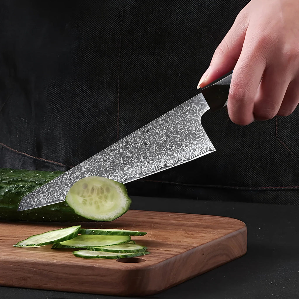 Honesuki Knife – 67-Layer Damascus Steel Boning & Slicing Knife
