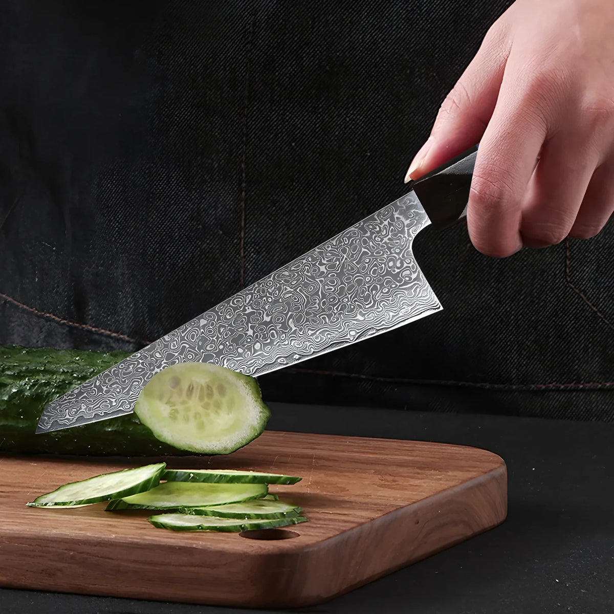 Honesuki Knife – 67-Layer Damascus Steel Boning & Slicing Knife