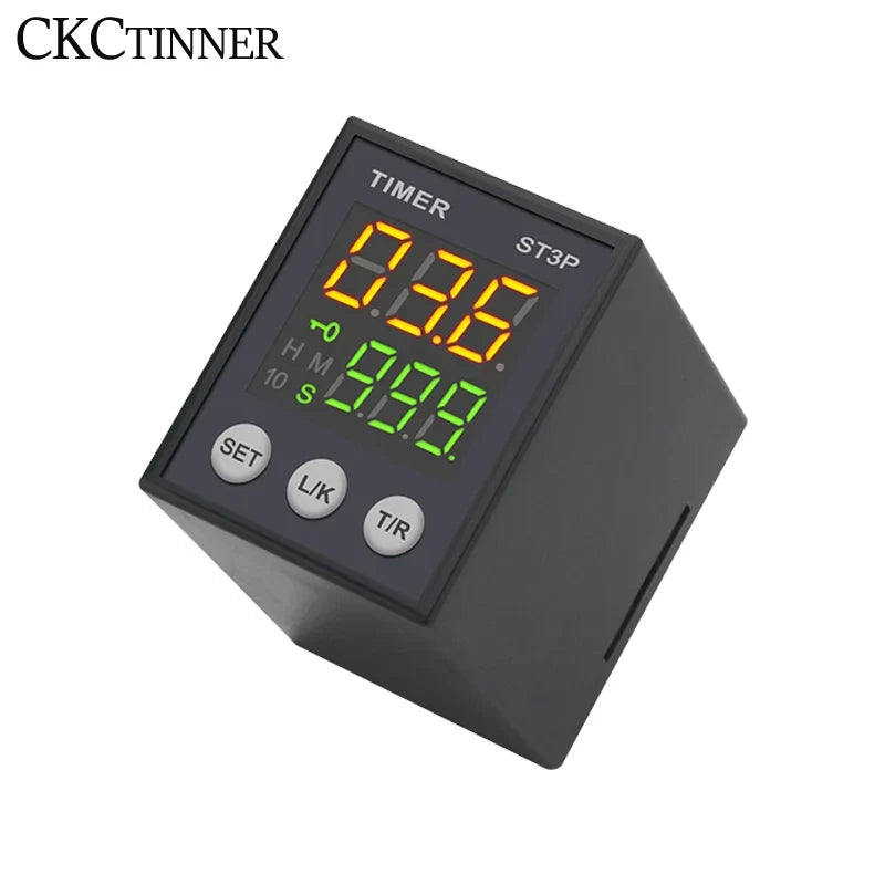 LCD Digital Programmable Time Relay ST3P 12V/24V/220V + Socket