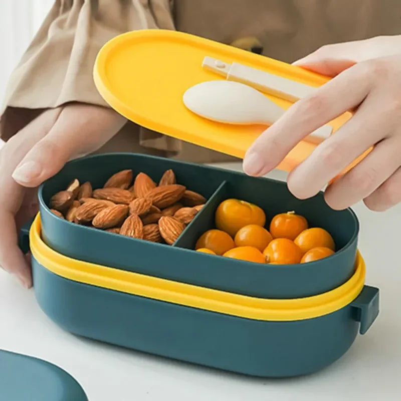 850ml Double-Layer Leak-Proof Bento Box | Microwavable Lunch Box