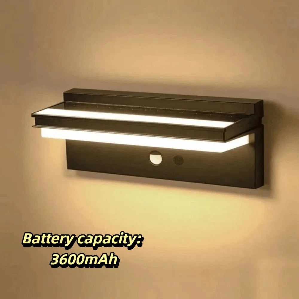 Solar Motion Sensor Outdoor Wall Light | Waterproof