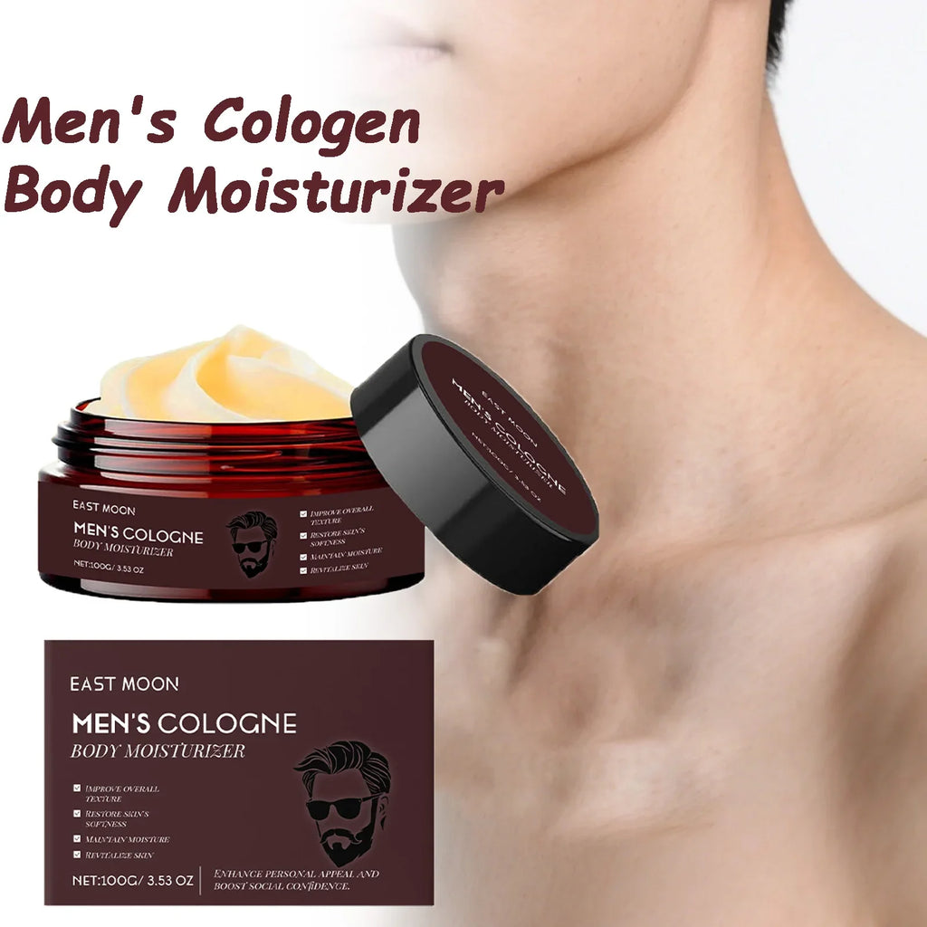 Men's Collagen Body Moisturizer – Woody Scent, Non-Greasy Lotion