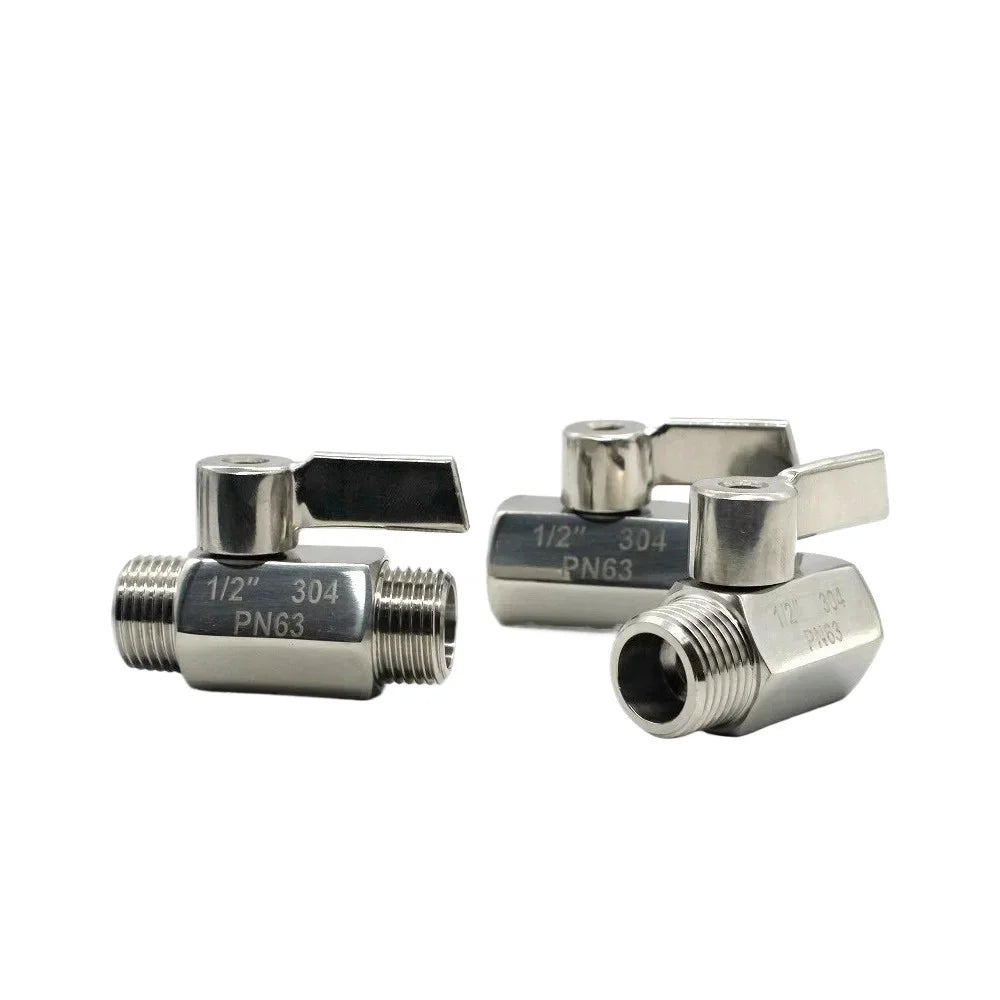 304 Stainless Steel Mini Ball Valve PN63 – Threaded Two-Way