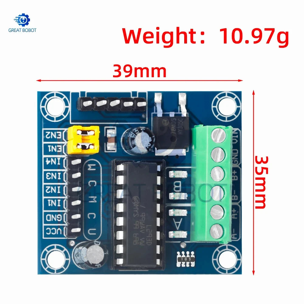 Mini 4-Channel L293D Motor Driver Shield for Arduino