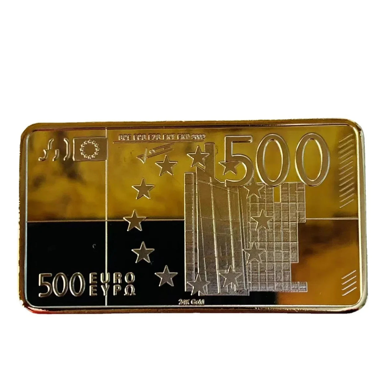 500 Euro Gold Plated Metal Bar – Soviet Commemorative Souvenir