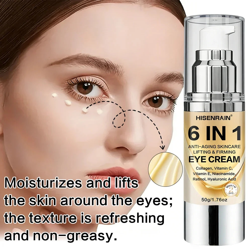 HISENRAIN 6-in-1 Eye Cream – Dark Circles & Wrinkles | 50g
