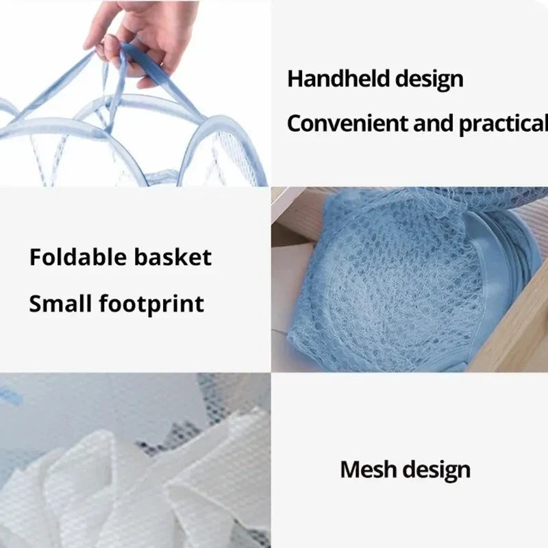 Foldable Mesh Laundry Basket | Collapsible Clothes & Toy Storage