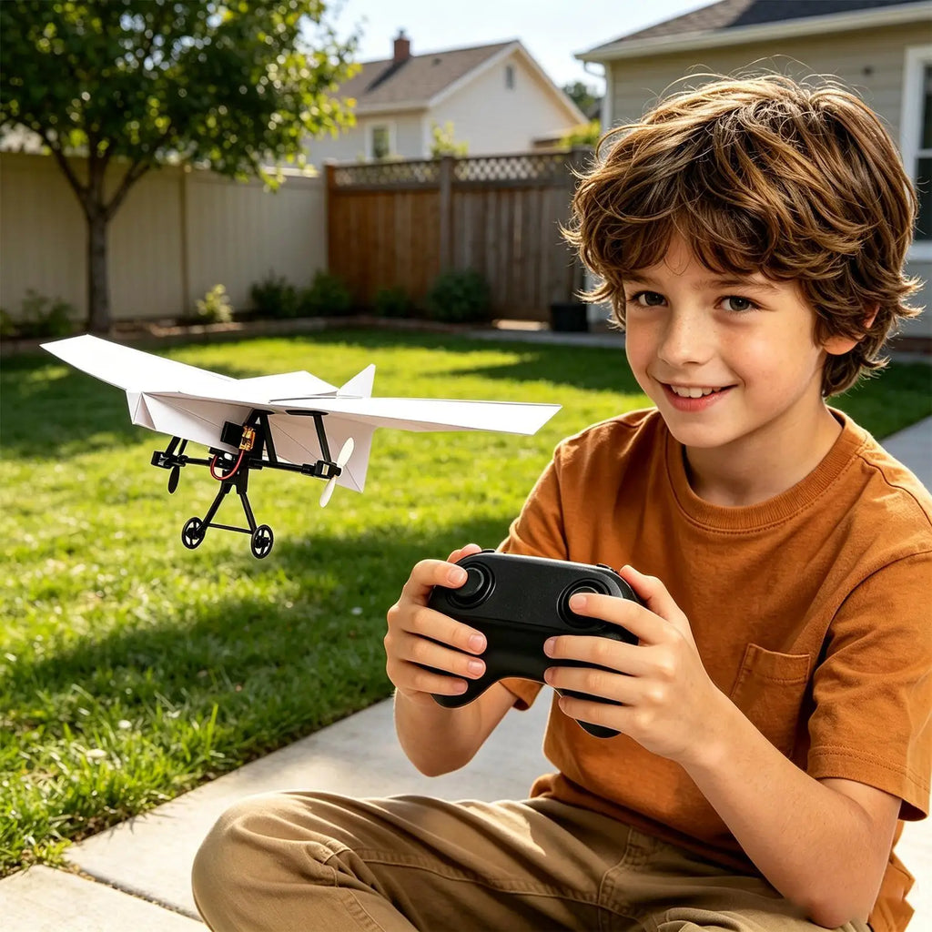 DIY RC Paper Airplane Kit with Gyro Stabilizer | Kids RC Toy