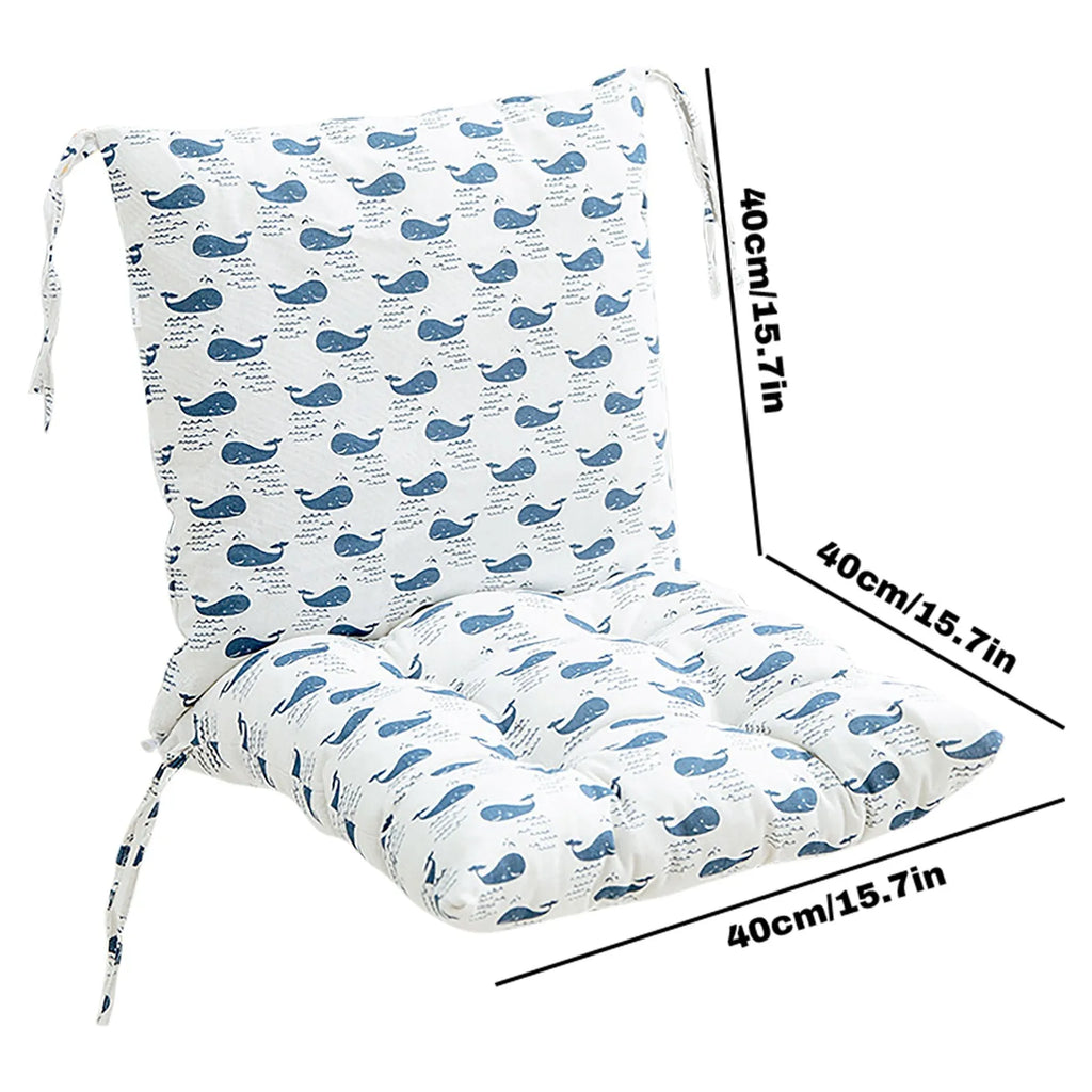Cotton Chair Cushion – Thick Plaid Seat Pad for Home & Dining