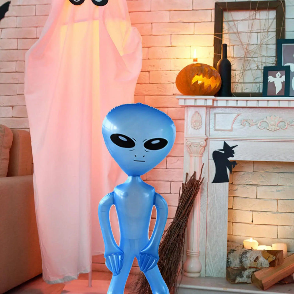 Green Alien Inflate Jumbo Halloween Decorations Balloons Photo Prop