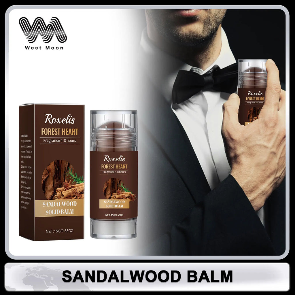 Roxelis Sandalwood Solid Perfume Balm for Men – 15g