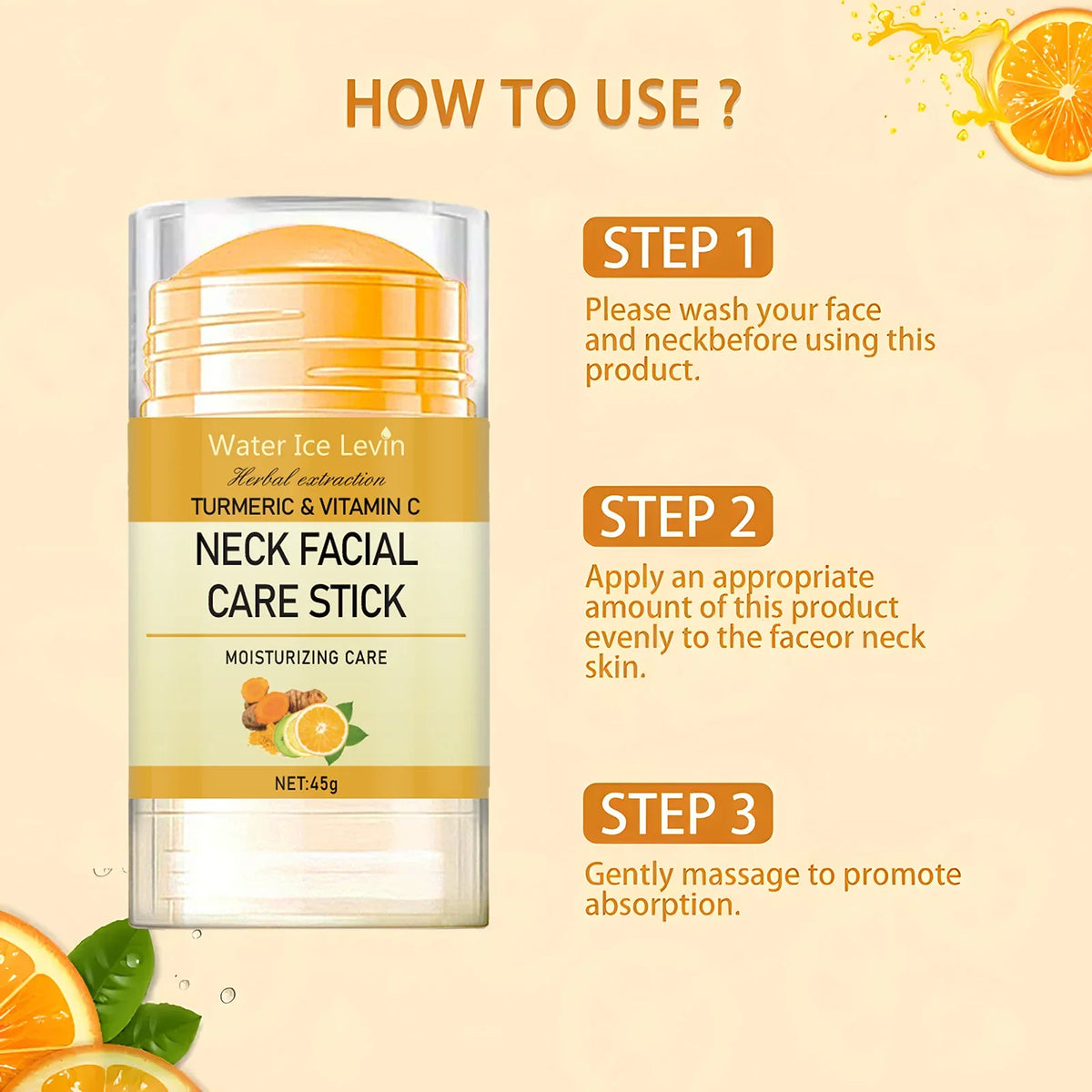 Turmeric & Vitamin C Neck Cream – Firming & Brightening 45g