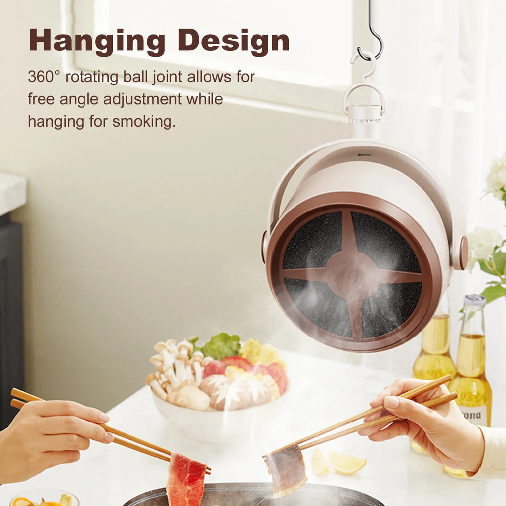 Kitchen Exhaust Fan USB Rechargeable Compact Desktop Small Hood