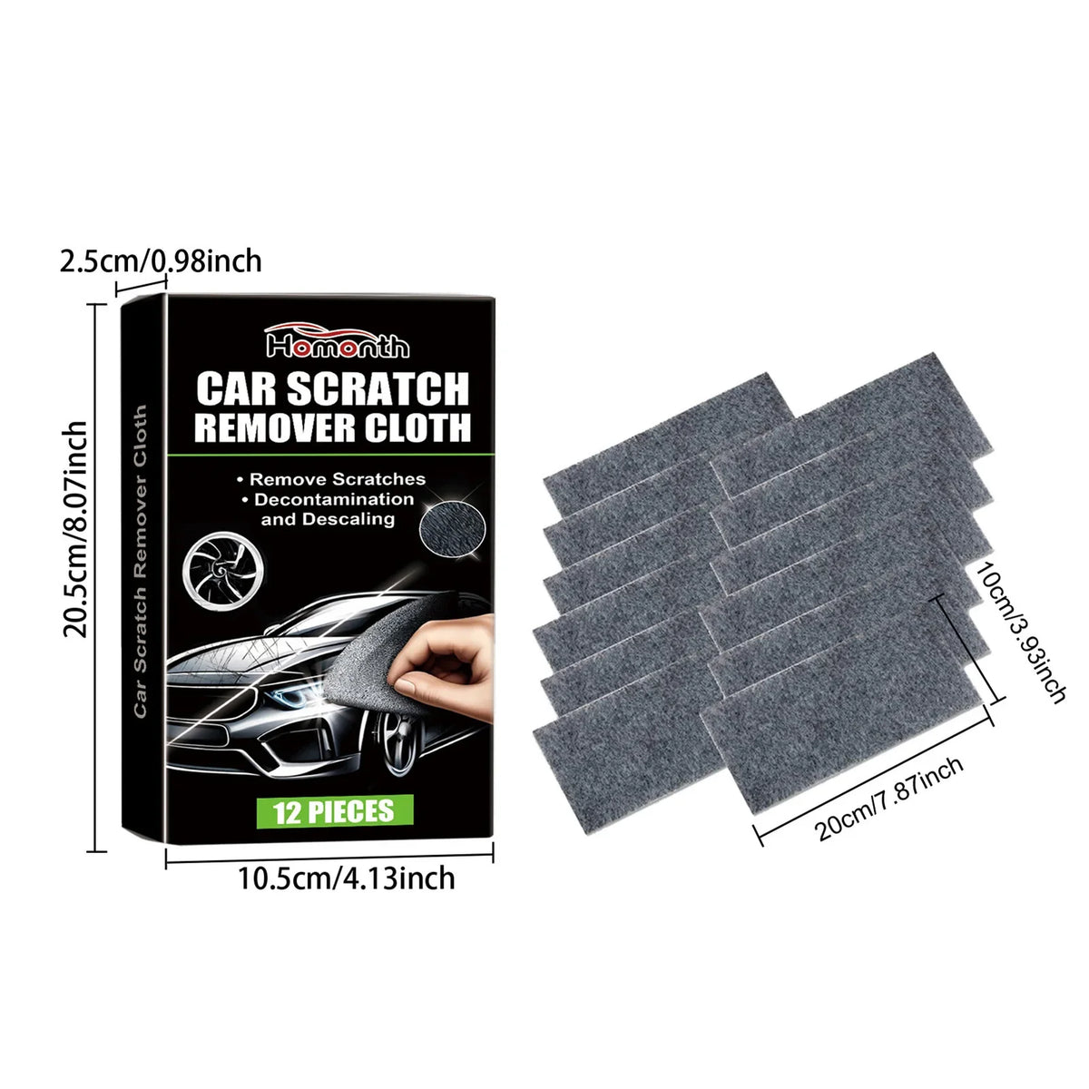 Nano Car Scratch Remover Cloth 12pcs – All Cars & SUVs
