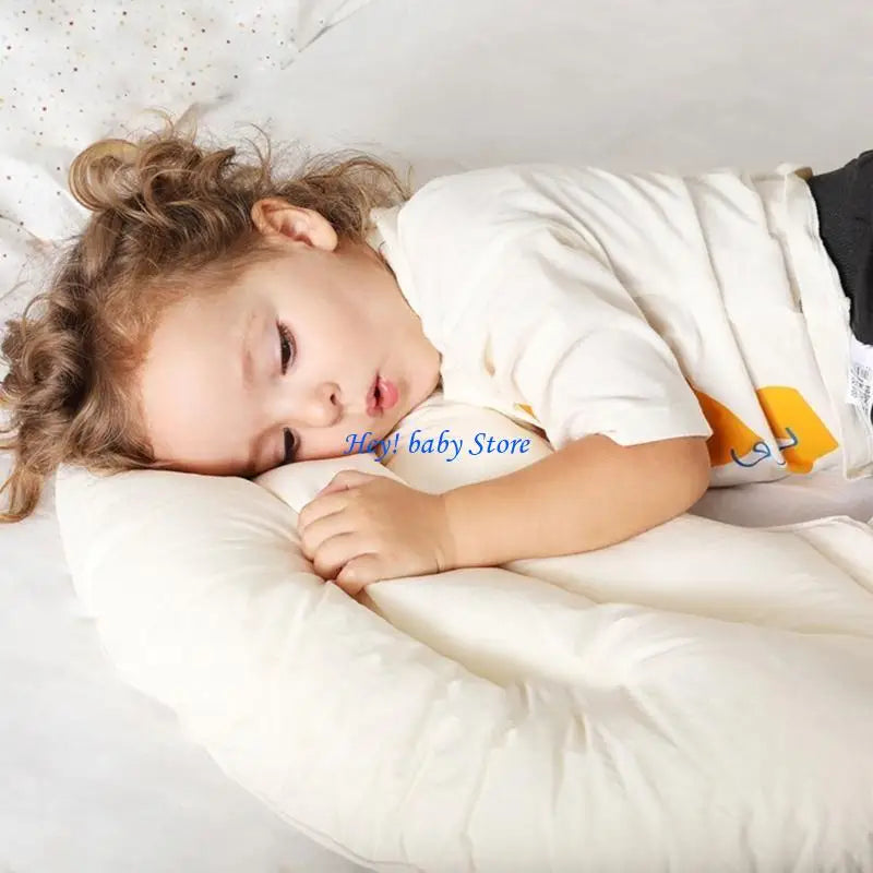 Moon Shaped Baby Pillow – Soft Washable Infant Head Support