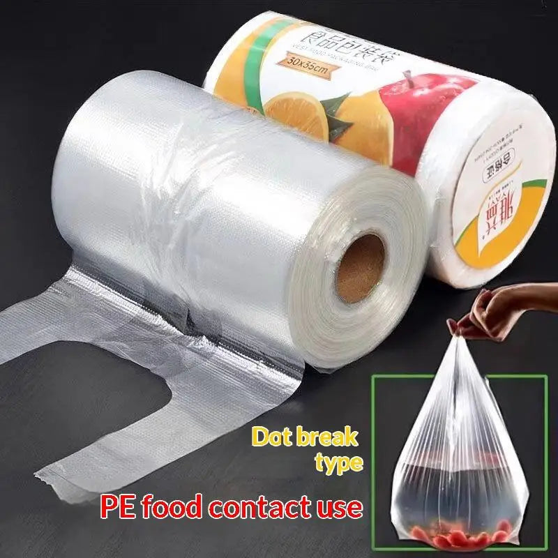 Food Grade PE Food Preservation Bags 200/300/500 Pcs Roll