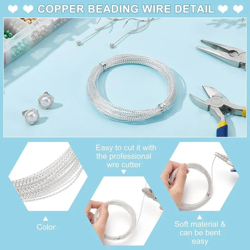 20 Gauge Silver Brass Twist Wire – 20ft Jewelry Beading Craft