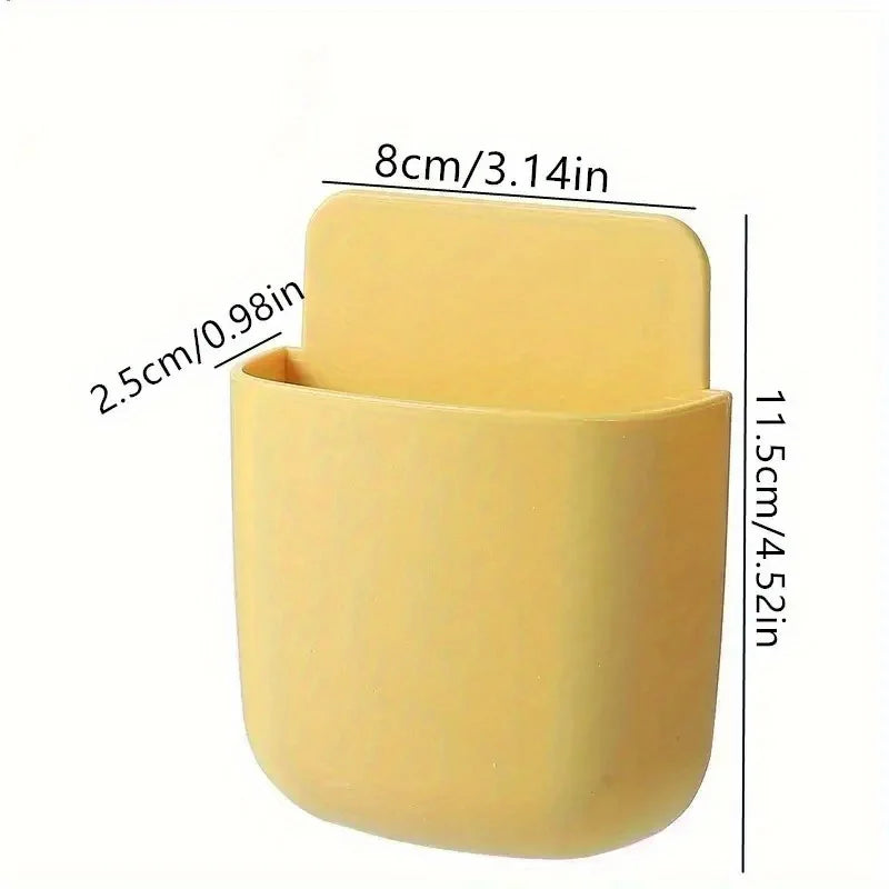 2pcWall Mounted Storage Box Mobile Phone Charging Holder Stand Rack