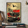 Japanese Cars Samurai Poster | HD Waterproof PVC Wall Art
