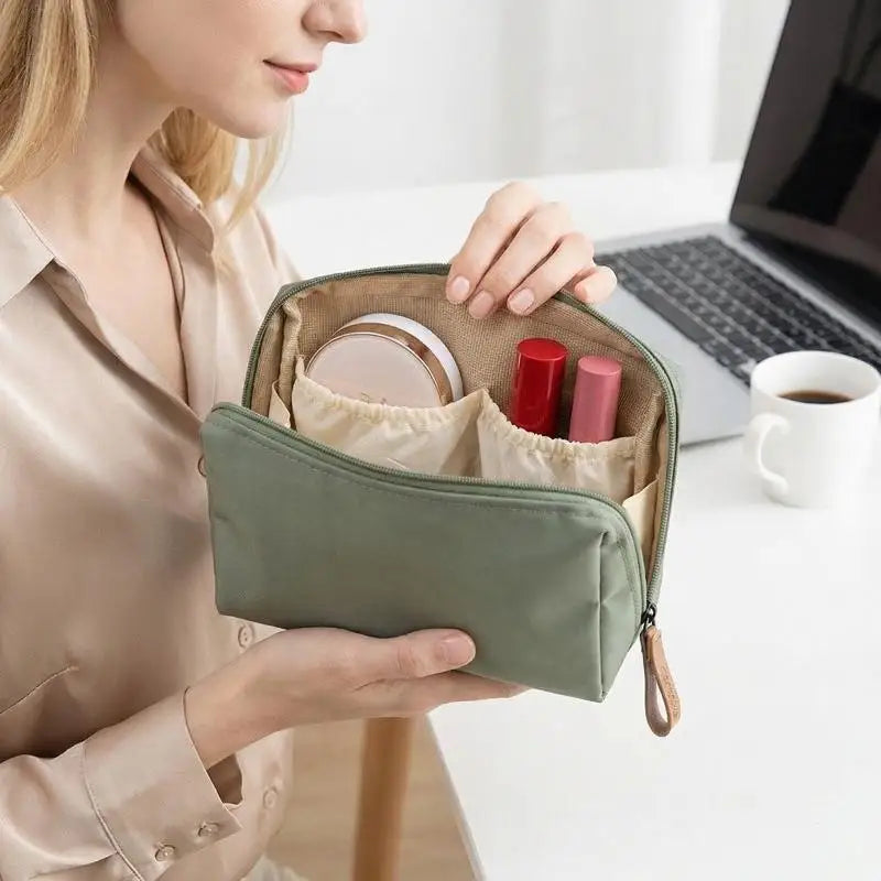 Mini Travel Makeup Bag – Women's Zipper Cosmetic Pouch