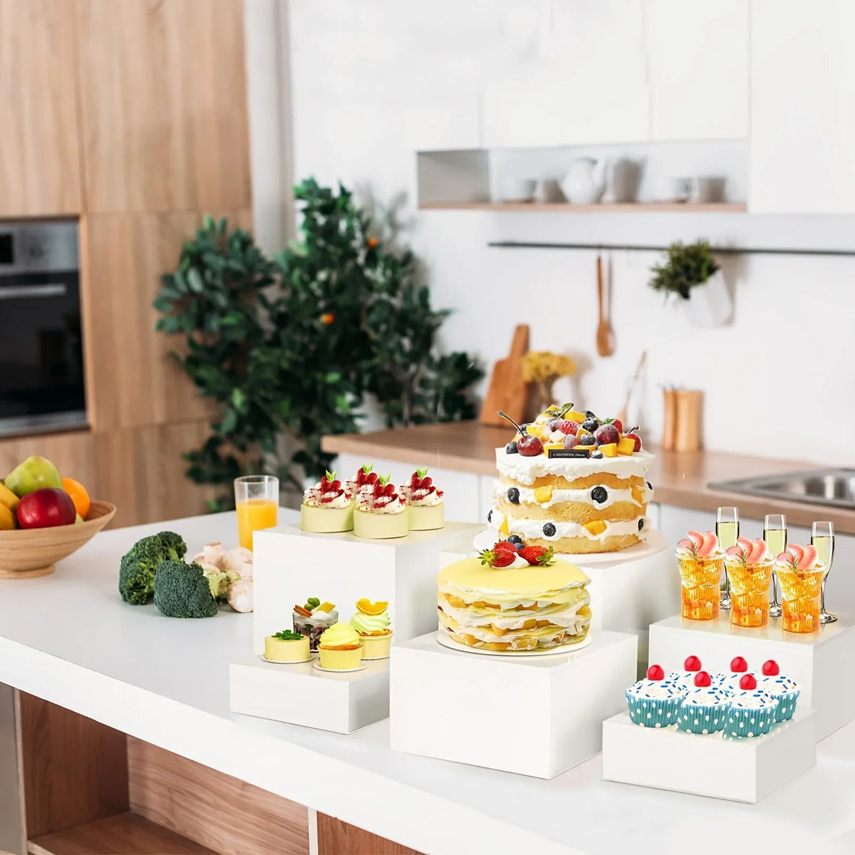Cake Dessert Display Stand Stackable Save Space Suitable Party Booths