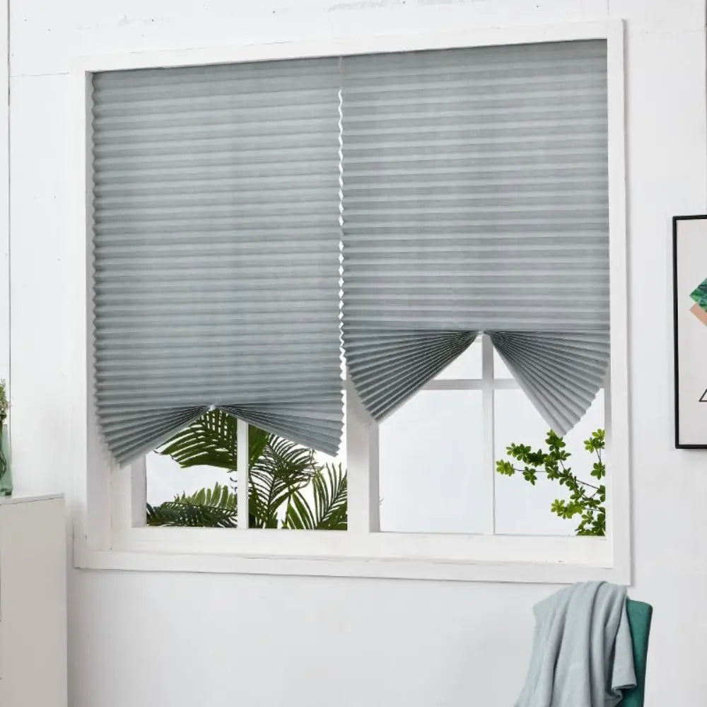 Adhesive Blackout Pleated Window Shade | Temporary Blind
