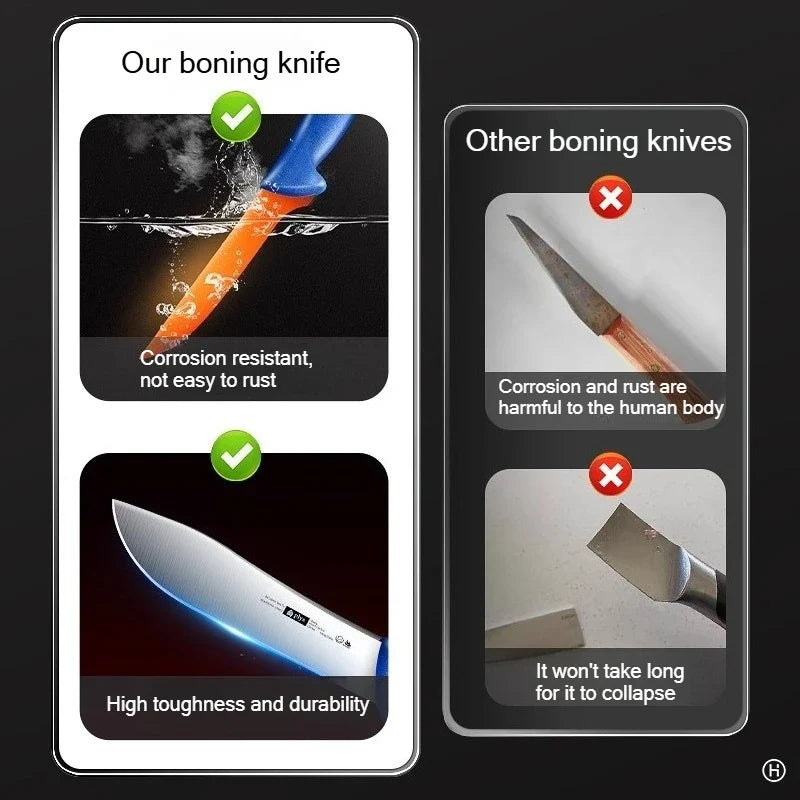 Professional Curved Boning Knife – Sharp Stainless Steel Chef Knife