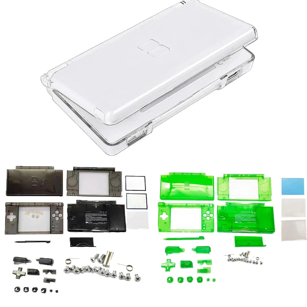 Nintendo DS Lite Full Replacement Shell – Transparent DIY Kit
