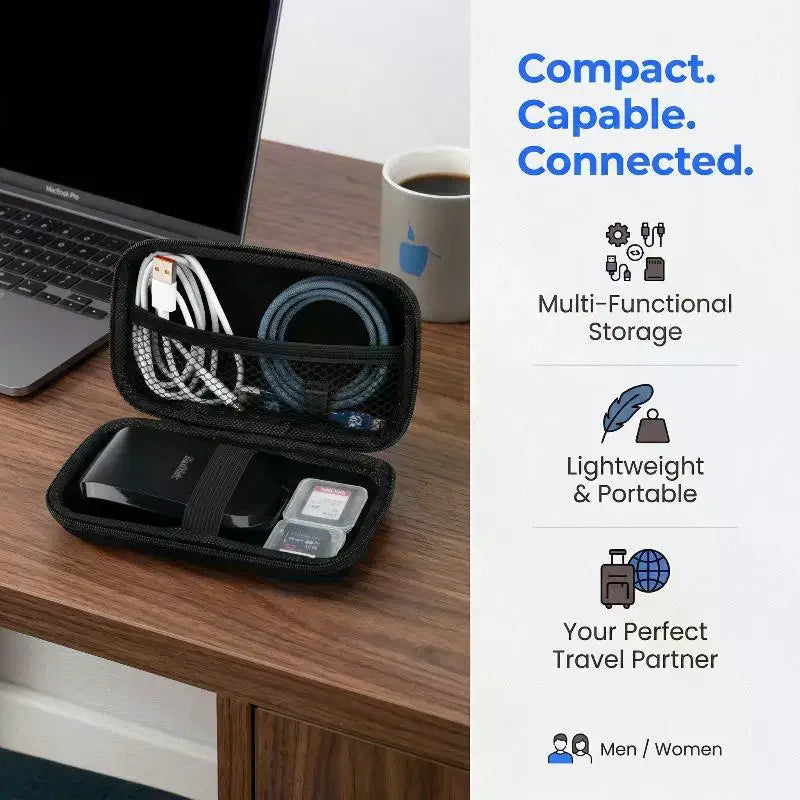 Hard Shell EVA Case – Mini Portable Digital Accessories Organizer