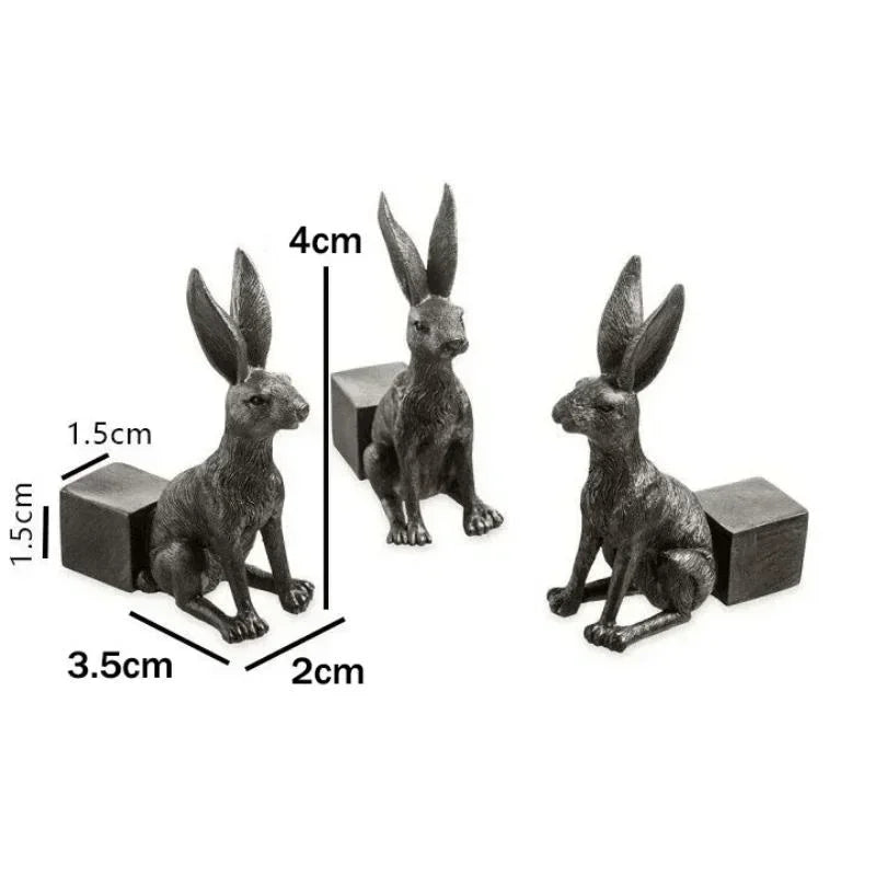 Animal Pot Holder Set – Dog Cat Rabbit Resin Garden Figurines
