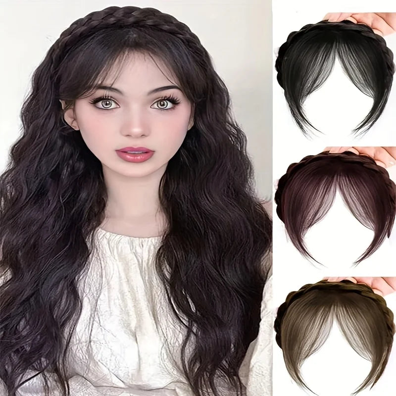 Vintage Braided Wig Headband – Women's Multifunctional Hairband