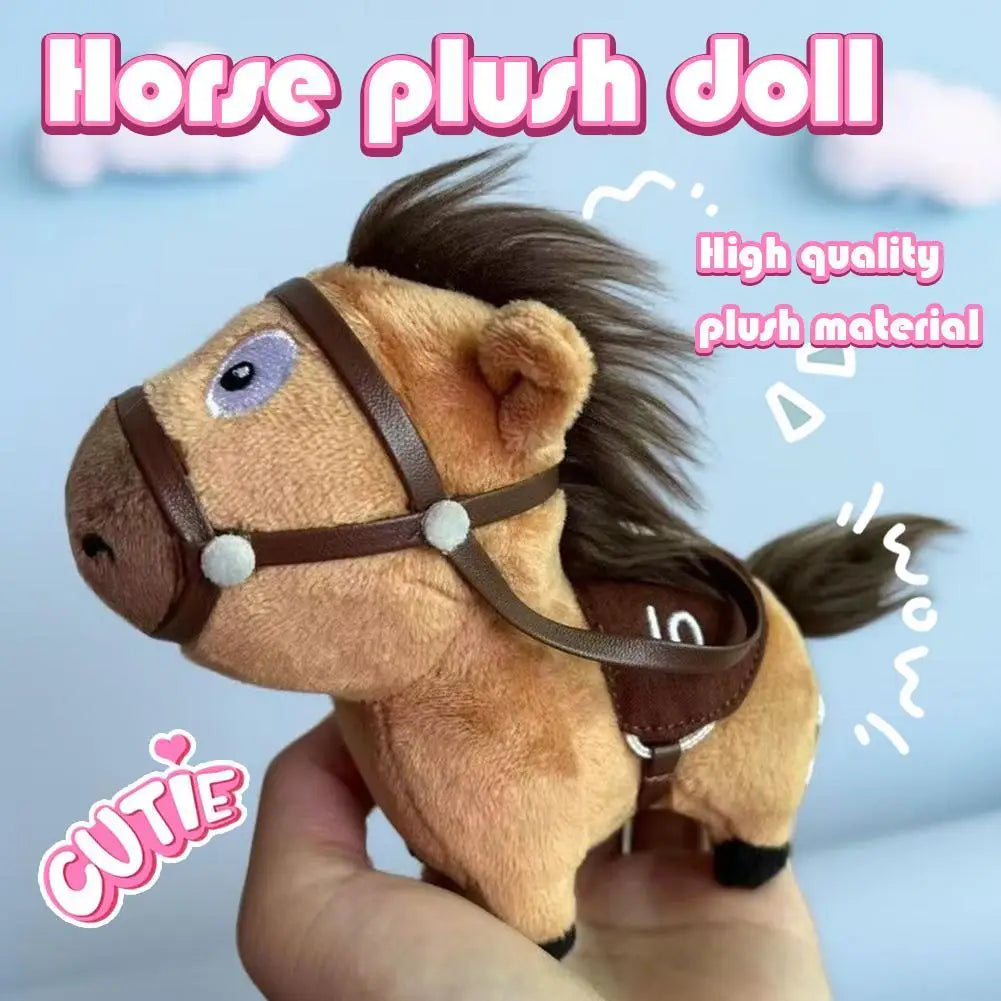 Mascot Pony Plush Toy Bag Pendant Decor Funny Keychain Horse Festival