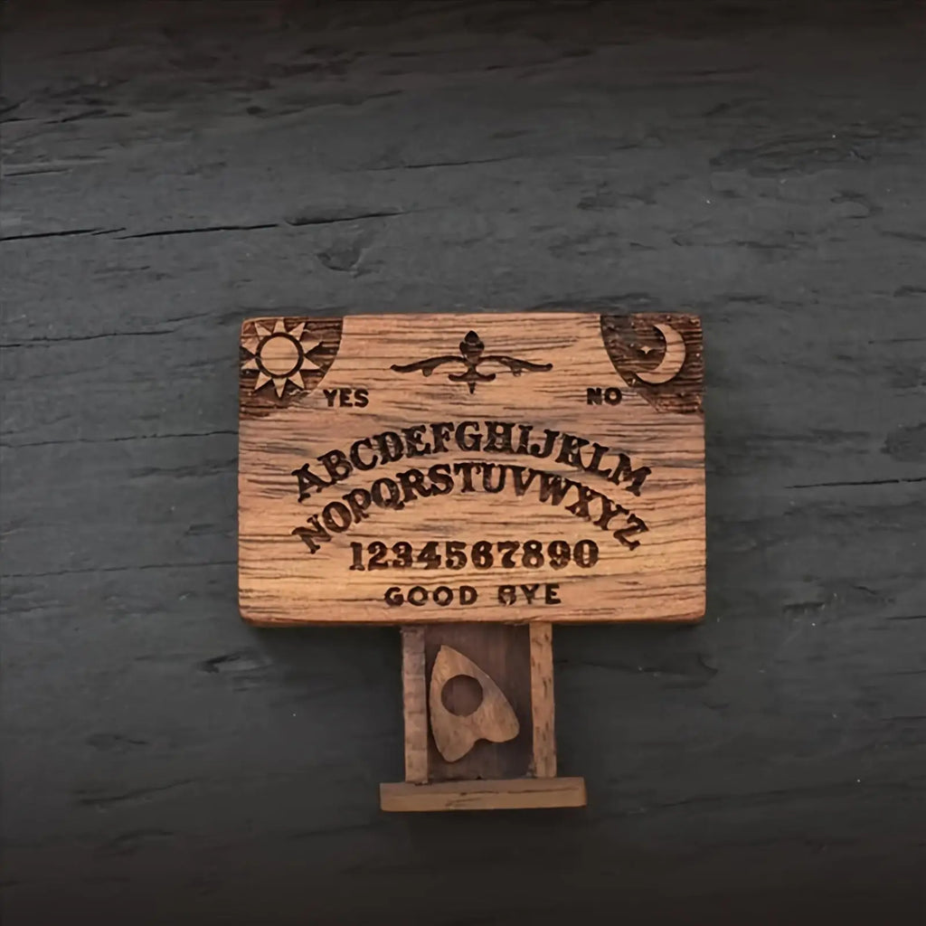 Miniature Wooden Spirit Board Decoration with Planchette