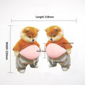 3D Shiba Inu Stickers Cute Orange Chubby Silicone Self-adhesive