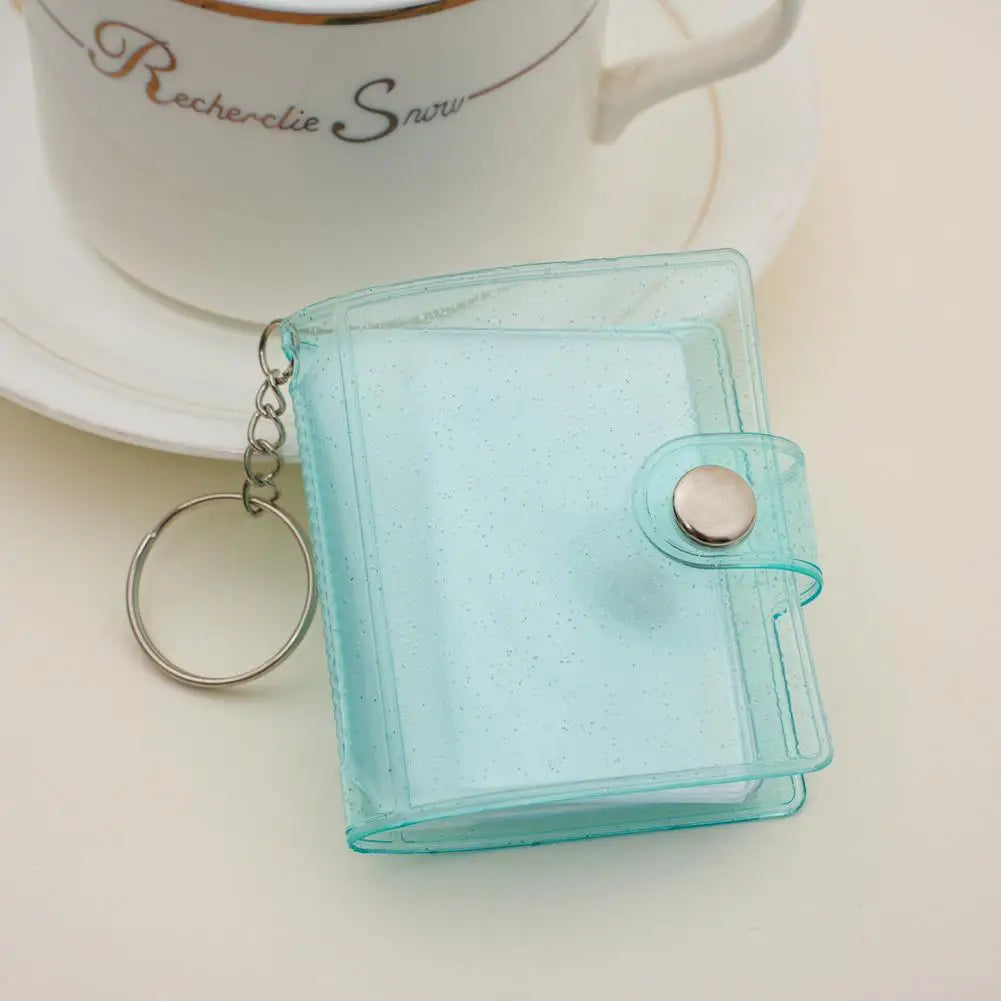 Mini Keychain Photo Album – 16 Pocket 1-Inch Card Holder