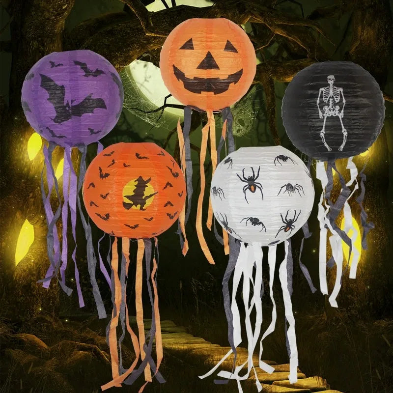 Halloween Paper Lanterns Party Decoration Pumpkin Lantern Spider Bat