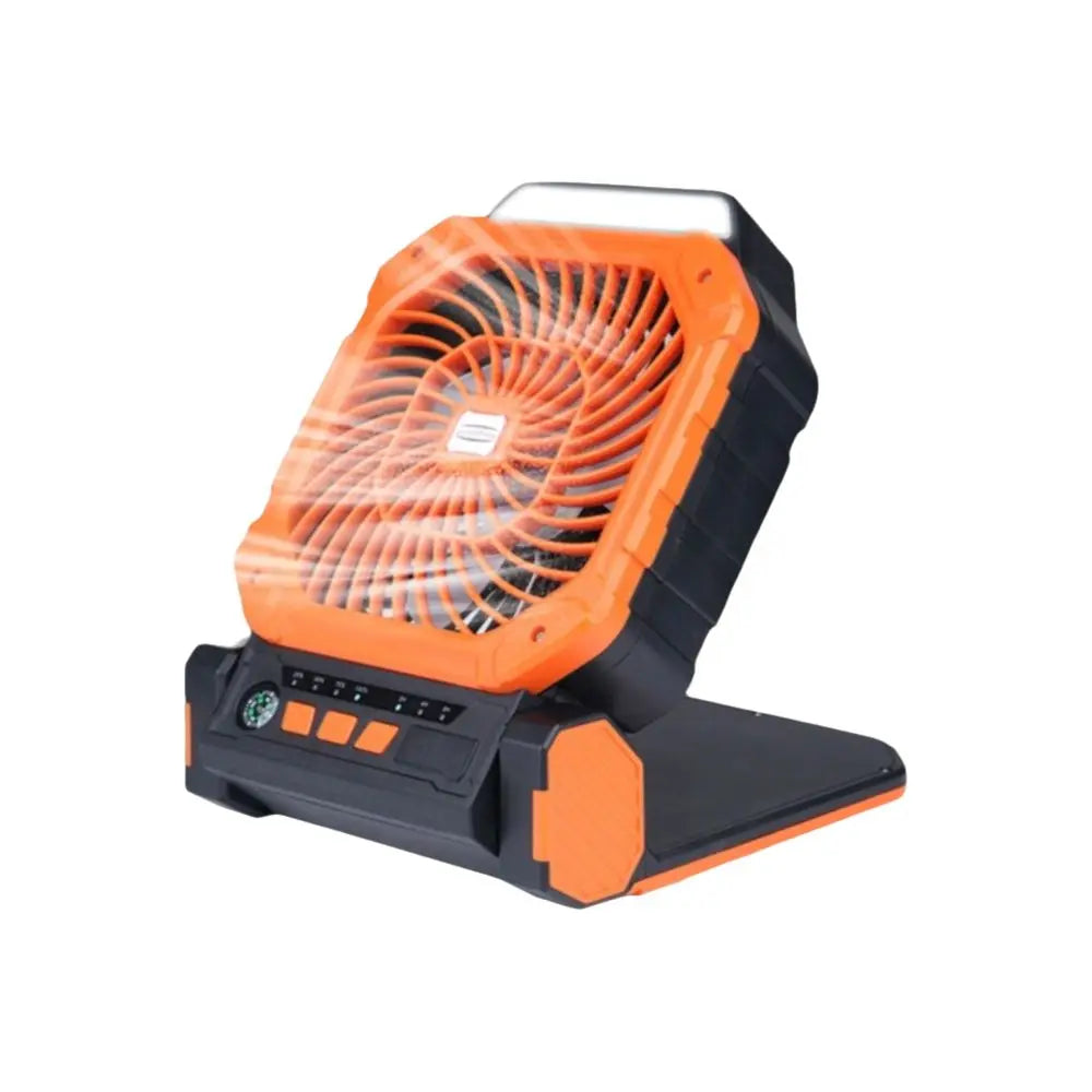Solar Rechargeable Portable Fan 7800mAh – LED Light & 4 Speeds