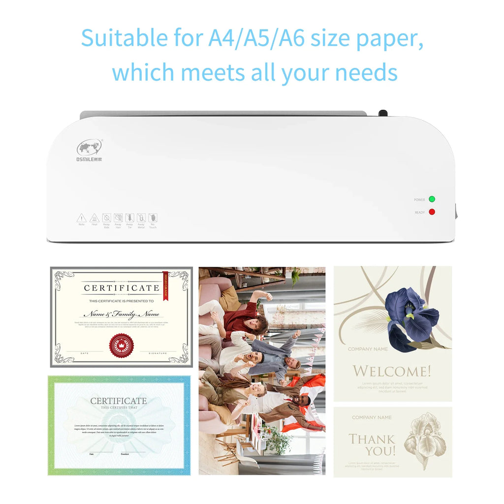 OSMILE SL289 A4 Desktop Laminator | Hot & Cold, 9-Inch