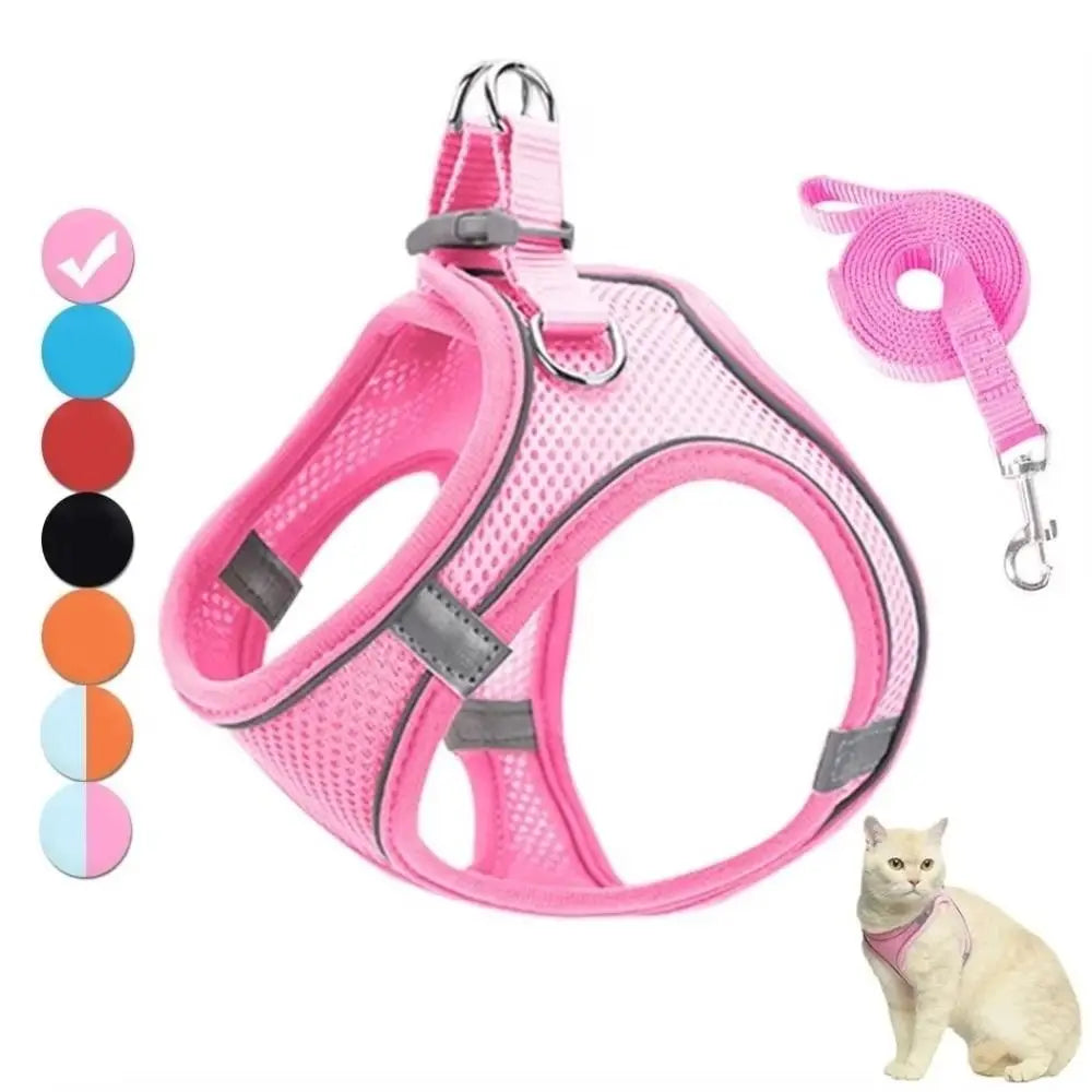 Adjustable Dog & Cat Harness Leash Set | Reflective, Escape-Proof