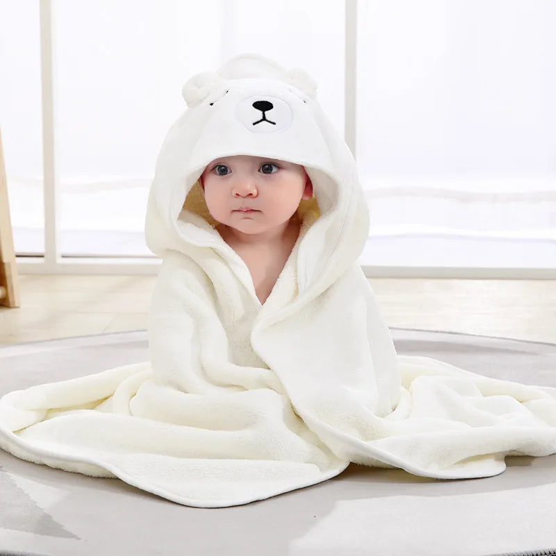 Baby Hooded Bath Towel | Soft Cotton Newborn Bathrobe 80x80cm