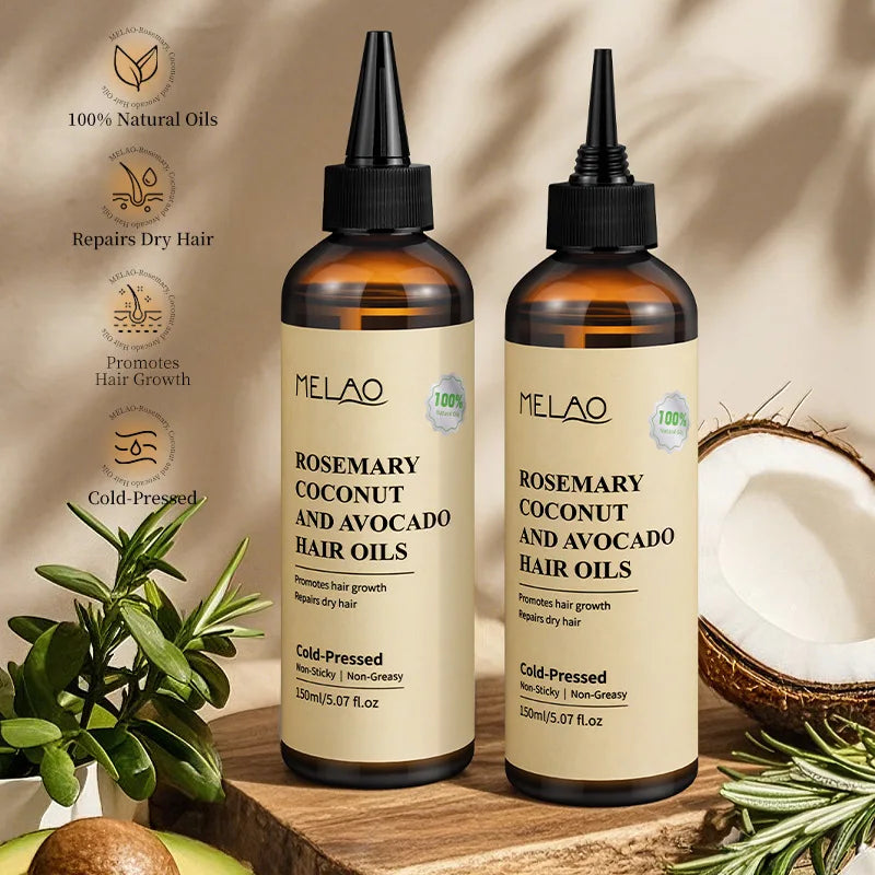 Rosemary Coconut Avocado Hair Scalp Treatment Growth Oil Nourishing